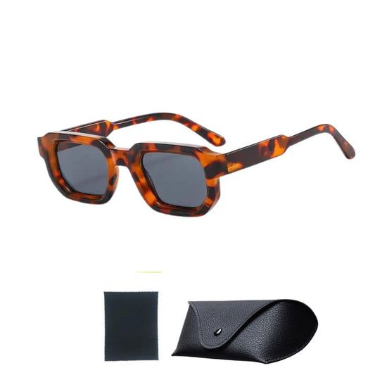 UrbanEye-Gafas de sol con montura rectangular para hombre y mujer, lentes  UV400