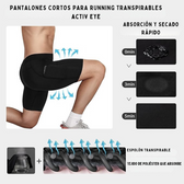 Mallas cortas running con bolsillo