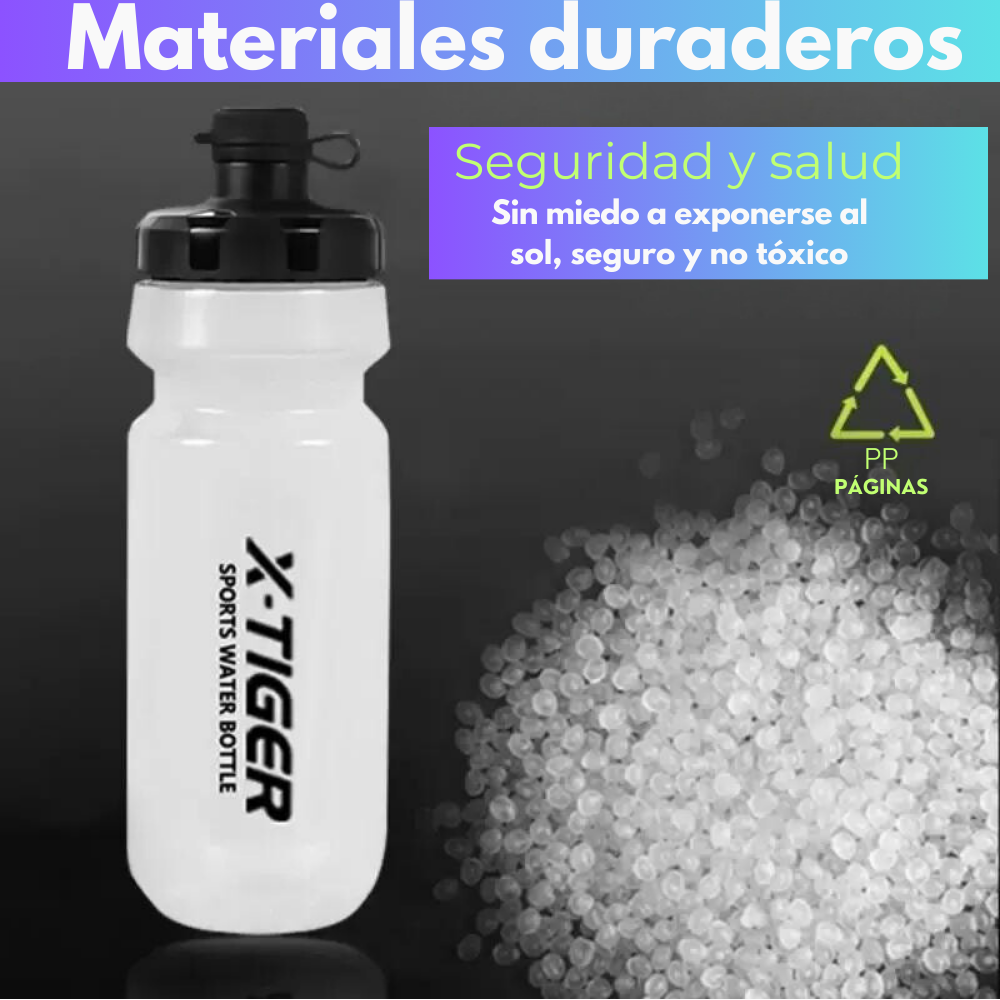 Botellin de agua X-TIGER para bicicleta de montaña.