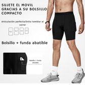 Mallas cortas running con bolsillo